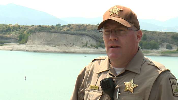 Chris Bradshaw, Hyrum Reservoir State Park manager, talks to KSL-TV's Mike Anderson.