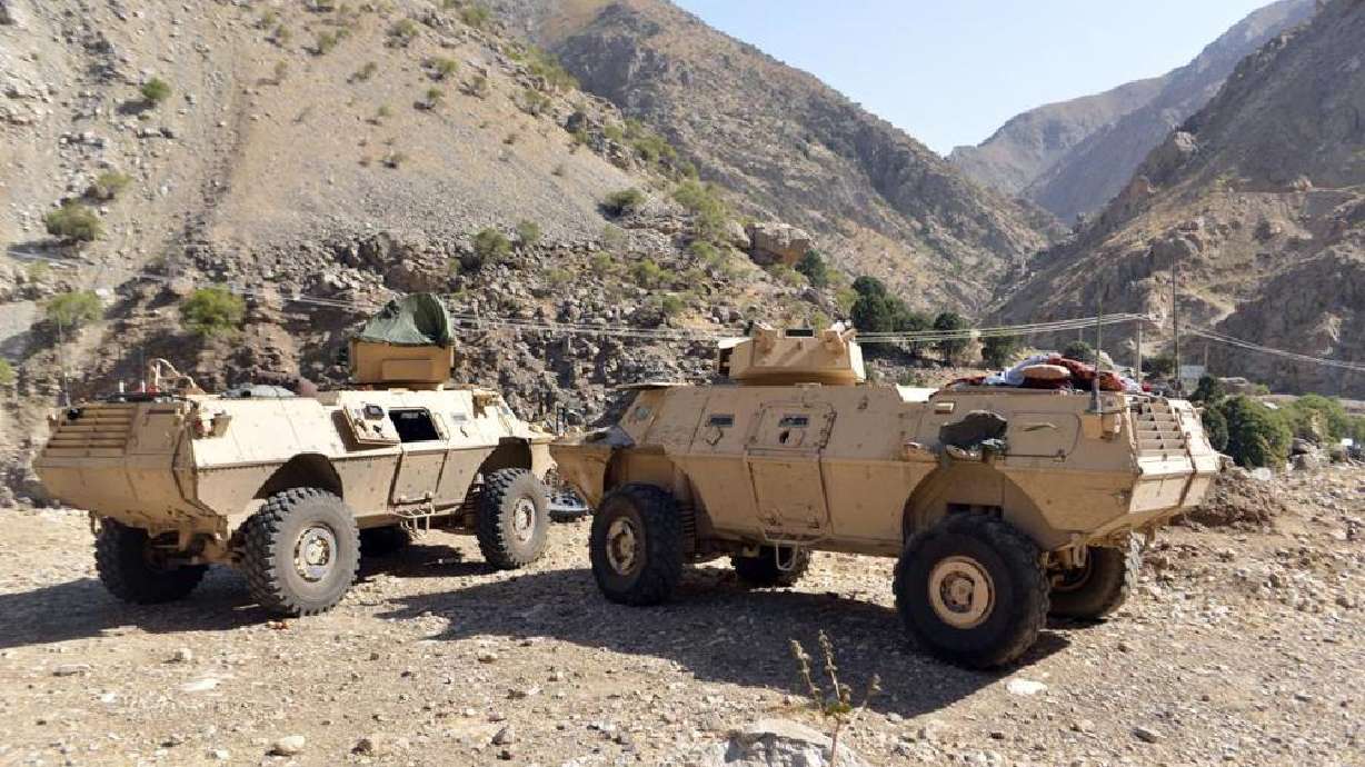 In this Aug. 25 photo, armored vehicles are seen in Panjshir Valley, north of Kabul, Afghanistan. The Taliban said on Monday they have taken control of Panjshir province north of Kabul, the Afghan capital. The province was the last holdout of anti-Taliban forces in the country and the only province the Taliban had not seized during their sweep last month.