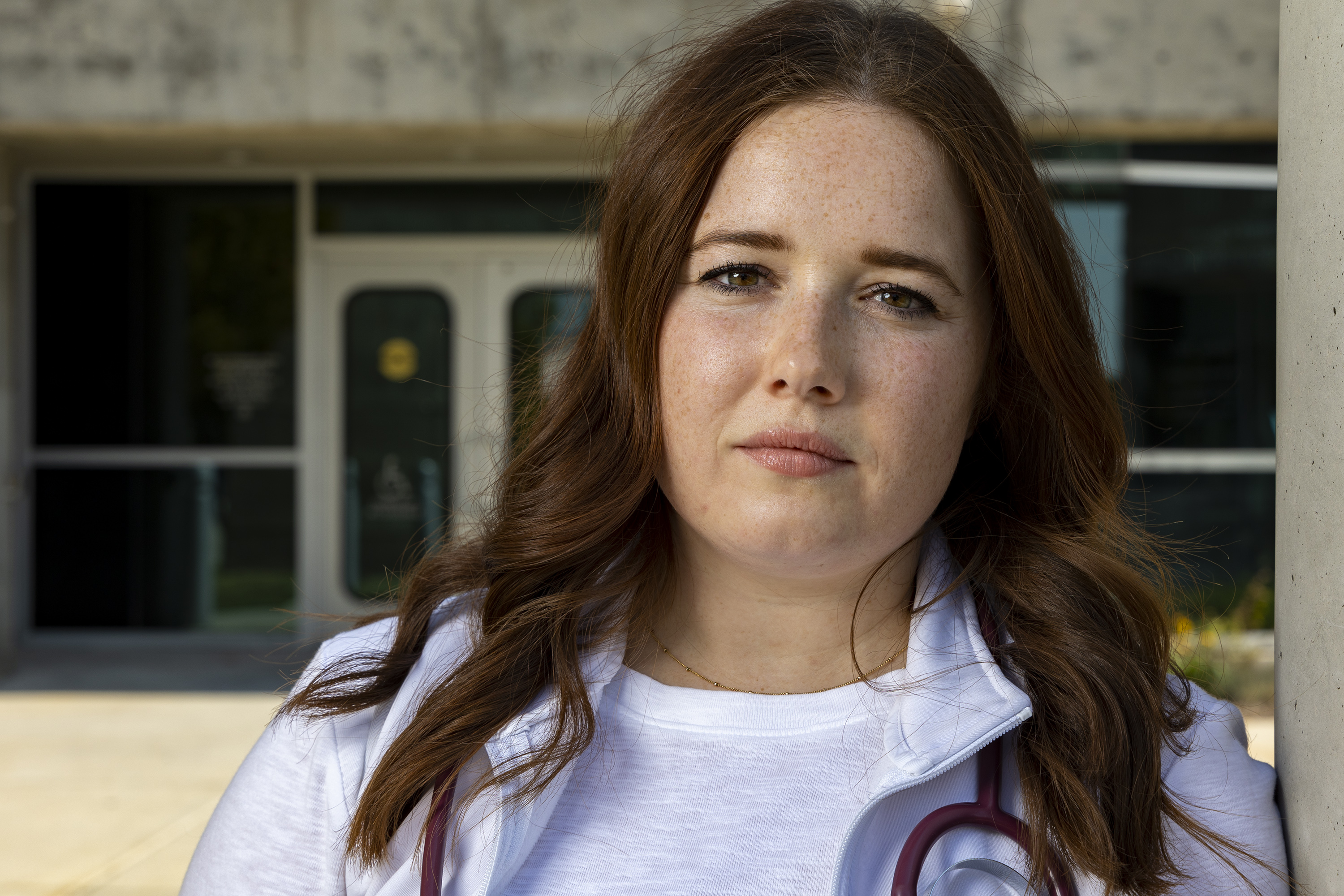 Robin Grigg, clinical nurse coordinator at the Utah Diabetes and Endocrinology Center at the University of Utah, poses for a photo outside of the center in Salt Lake City on Wednesday. Grigg previously worked in the intensive care unit at the U.