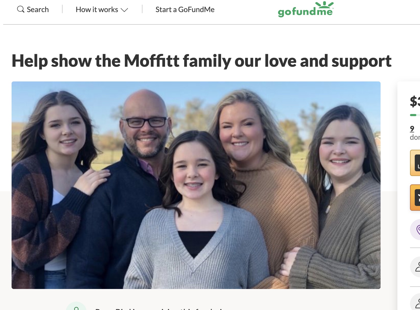 The online fundraising page for a Sandy police officer shot while serving a warrant on Sept. 8.