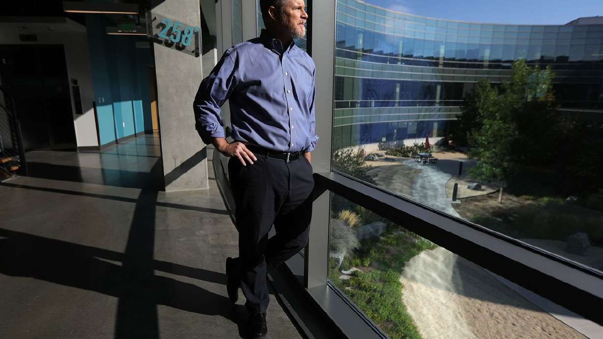 Overstock CEO Jonathan Johnson poses for a portrait at
the Overstock headquarters in Midvale on Wednesday, Sept. 15, 2021.