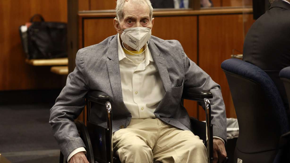 Robert Durst in his wheelchair spins in place as he looks at people in the courtroom as he appears in a courtroom in Inglewood, Calif. on Sept. 8 with his attorneys for closing arguments presented by the prosecution in the murder trial of the New York real estate scion who is charged with the longtime friend Susan Berman's killing in Benedict Canyon just before Christmas Eve 2000.