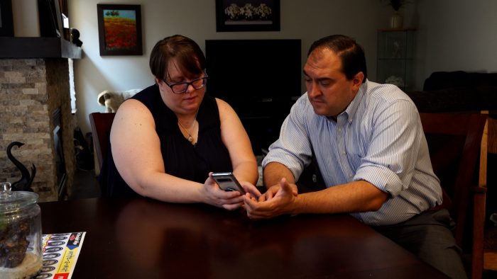 Covy Petersen talks with KSL Investigator Matt Gephardt after two people showed up at her Draper home to check in for an Airbnb listing.
