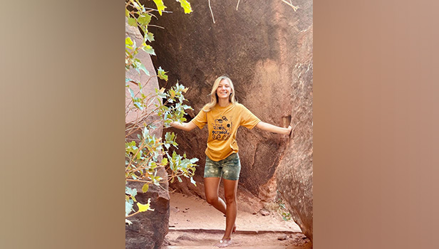Gabby Petito at Utah's Zion National Park in July 2021. Petito's mother, Nichole Schmidt, spoke with EastIdahoNews ahead of the airing of a Netflix series about her daughter.