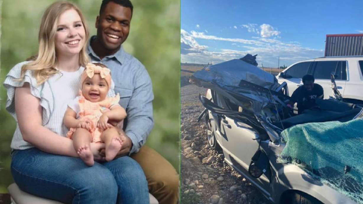 Idaho resident Patrick Rhodes, of Rigby, and his daughter survived a crash involving a semi-truck, in Rexburg on Monday.