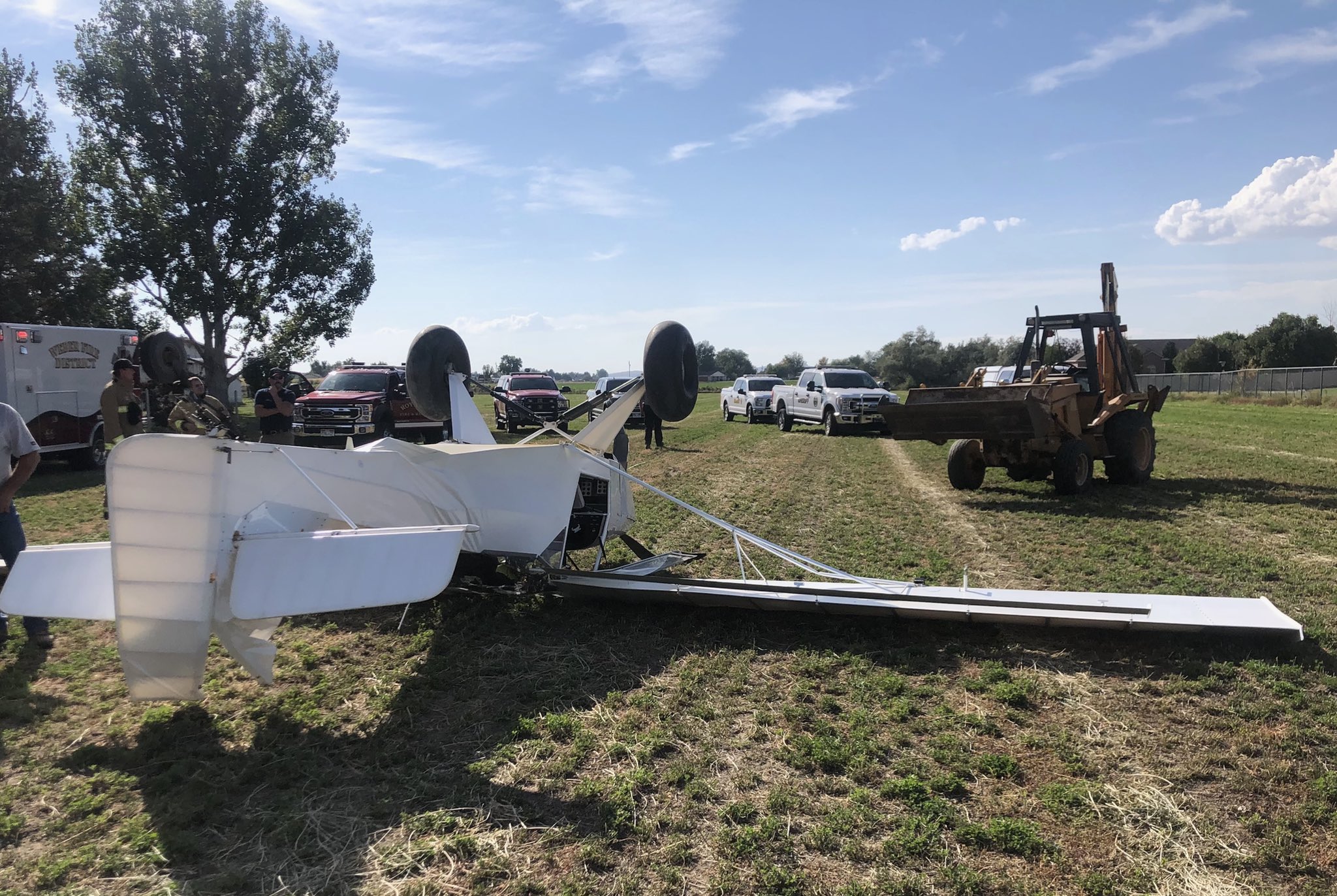 A woman was taken to a hospital after the small plane she was in crashed and flipped over in Hooper, Weber County, on Thursday.