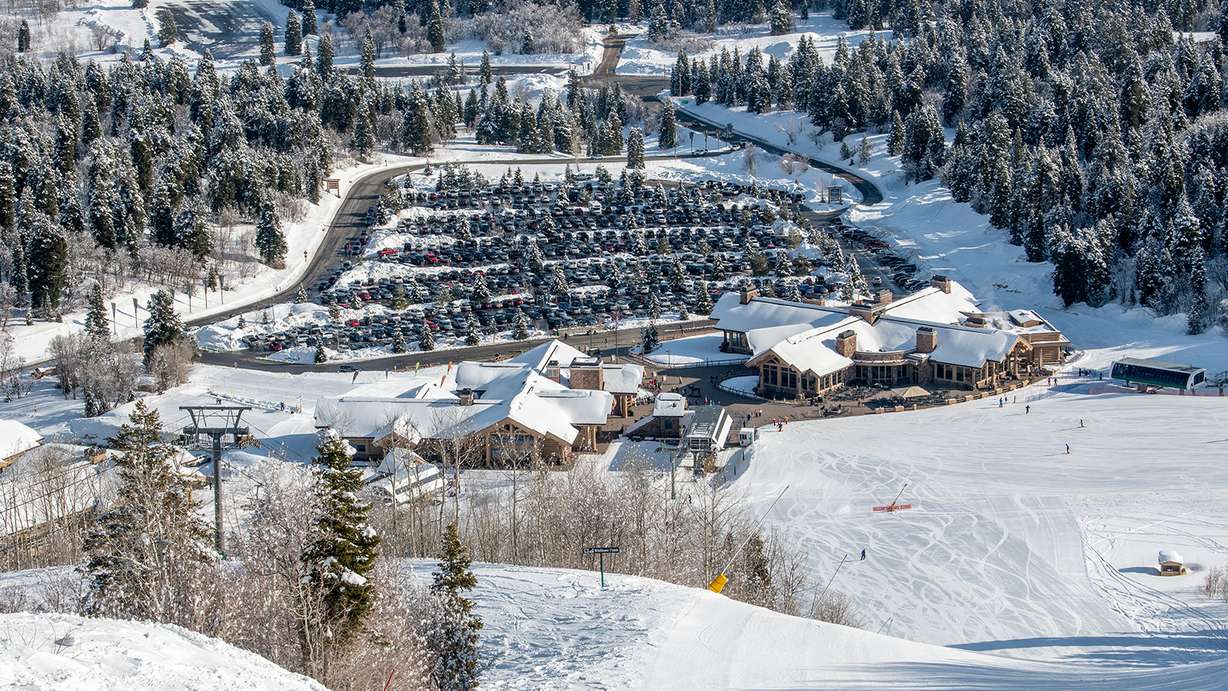An undated photo of parking lot at Snowbasin Resort. The location of the resort is where a new village will be under a new plan released by Snowbasin Thursday.