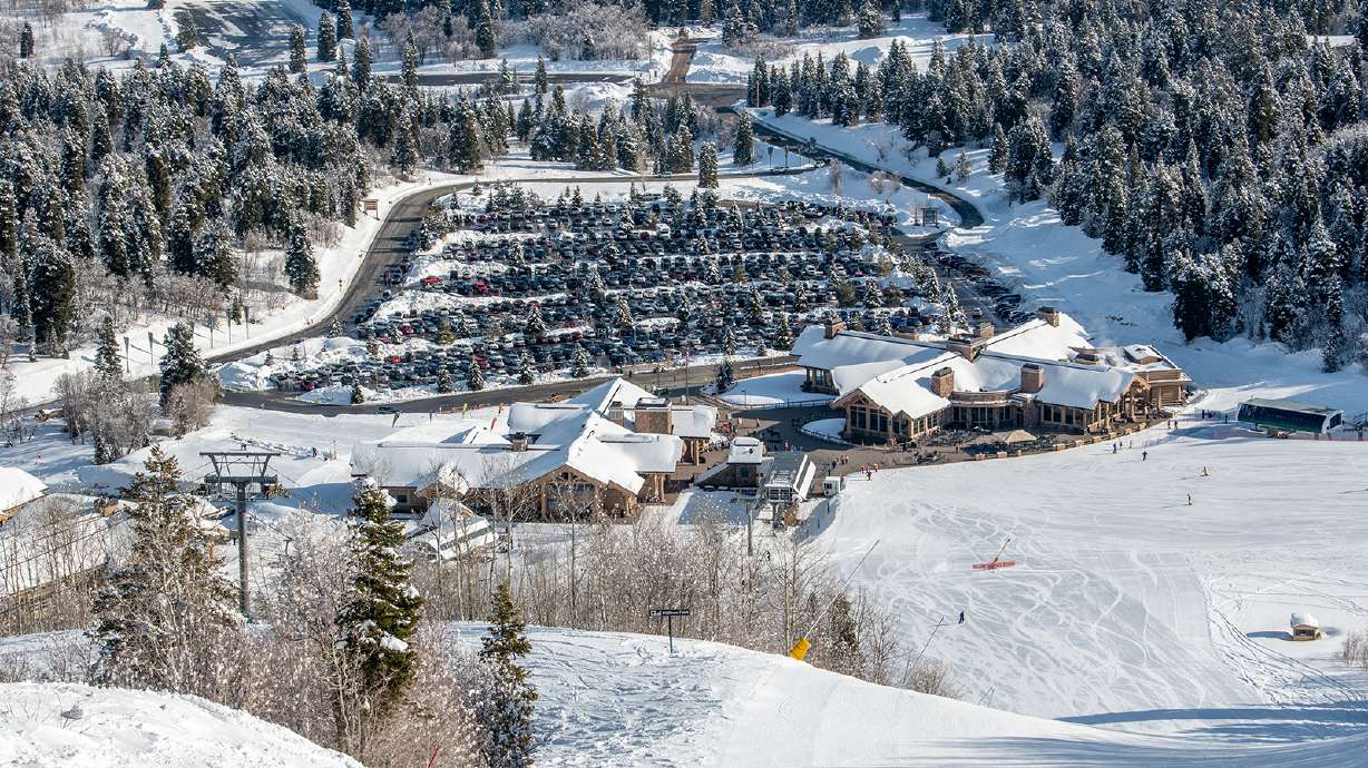 An undated photo of a parking lot at Snowbasin Resort. The location of the resort is where a new village will be under a new plan released by Snowbasin on Thursday.