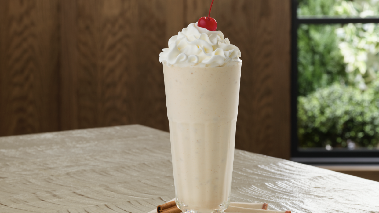 A photo of Chick-fil-A's latest creation, an autumn spice milkshake that it plans to test in Salt Lake City beginning Monday.