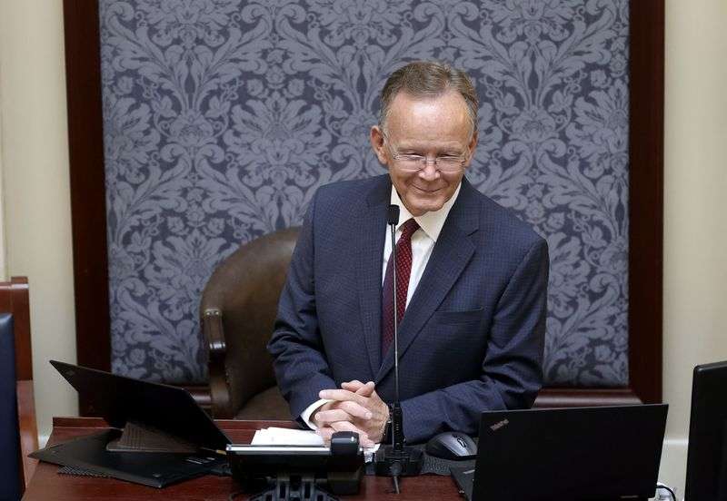 Senate President Stuart Adams, R-Layton, speaks during
a special session at the Capitol in Salt Lake City on May 19.