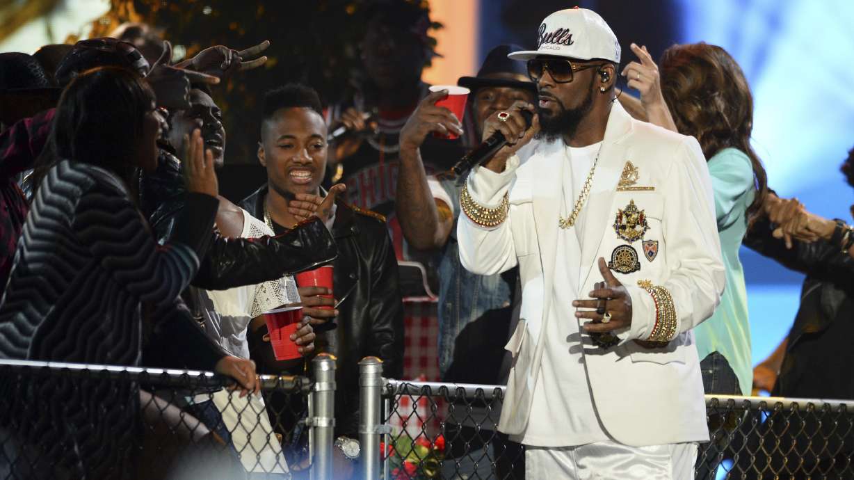 R. Kelly performs at the 2015 Soul Train Awards at the Orleans Arena in Las Vegas on Nov. 6, 2015. A federal jury in New York convicted the R&B superstar Monday in a sex trafficking trial.