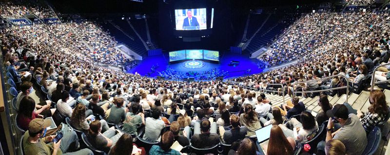 Martin Luther King III speaks during a Brigham Young
University forum at the Marriott Center in Provo on Tuesday.