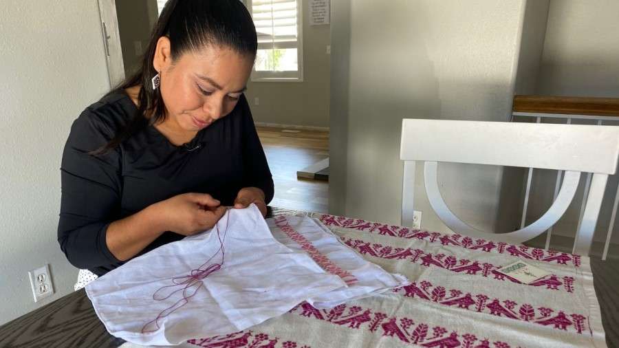 Deyanira Cerrito-Hernandez, of West Valley City, recently started selling her embroidery work in Utah. She says interest in her work is so successful it is helping fuel the desire to keep her culture alive.