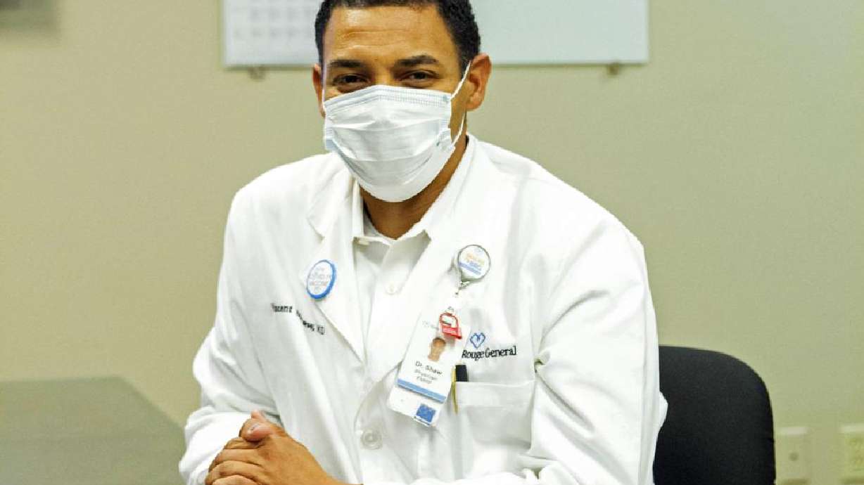 Dr. Vincent Shaw poses for a portrait in Baton Rouge, Louisiana, on Sept. 29. He commonly hears patients tell him they haven't done enough research on the COVID-19 vaccines. Rest assured, he tells them, the vaccine developers have done their homework.