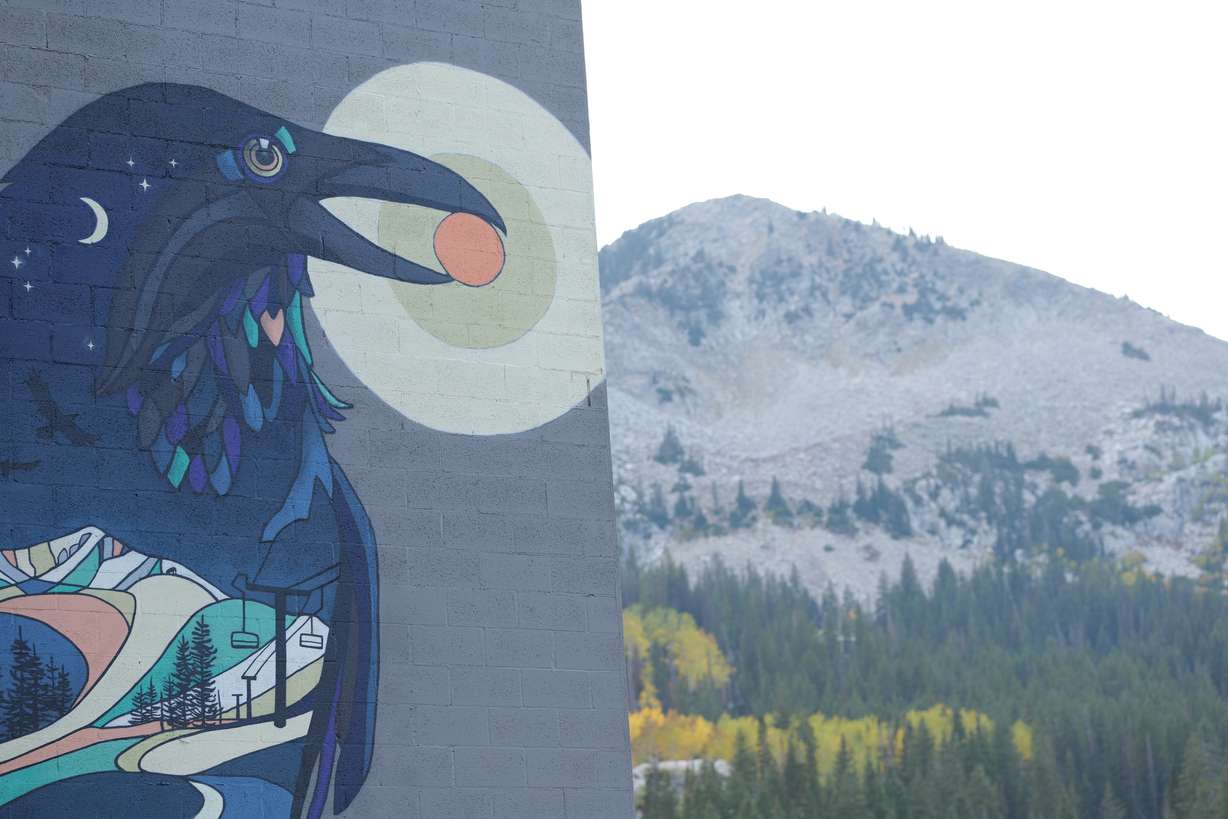 A mural painted by Matt Monsoon outside a building at Brighton Resort.