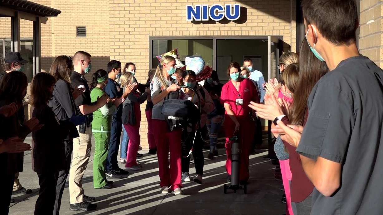 Angelica Alvarez Rojo was discharged from Eastern Idaho Regional Medical Center on Sept. 29 — 177 days after she was born.