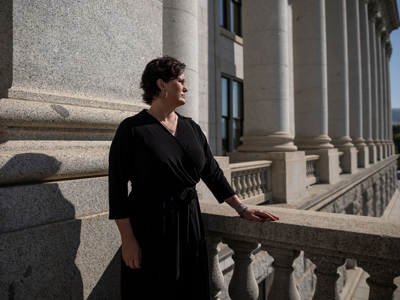 Sharon Weeks poses for a portrait at the Capitol in Salt Lake City on Sept. 15. Weeks’ sister, Brenda Lafferty, and Brenda’s 15-month-old daughter, Erica, were killed by brothers Ron and Dan Lafferty, Brenda’s brothers-in-law, in 1984.