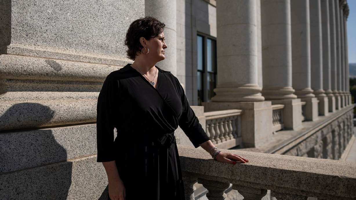 Sharon Weeks poses for a portrait at the Capitol in Salt Lake City on Sept. 15. Weeks’ sister, Brenda Lafferty, and Brenda’s 15-month-old daughter, Erica, were killed by brothers Ron and Dan Lafferty, Brenda’s brothers-in-law, in 1984.
