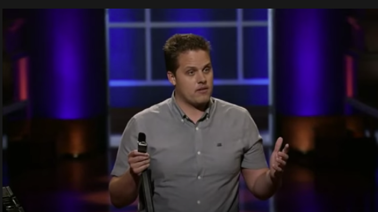 Nathanael "Nate" Reid Holzapfel appears on the "Shark Tank" TV show in 2013 to describe belts his company made. Holzapfel pleaded guilty on June 21 to three counts of communications fraud and three counts of sexual battery.