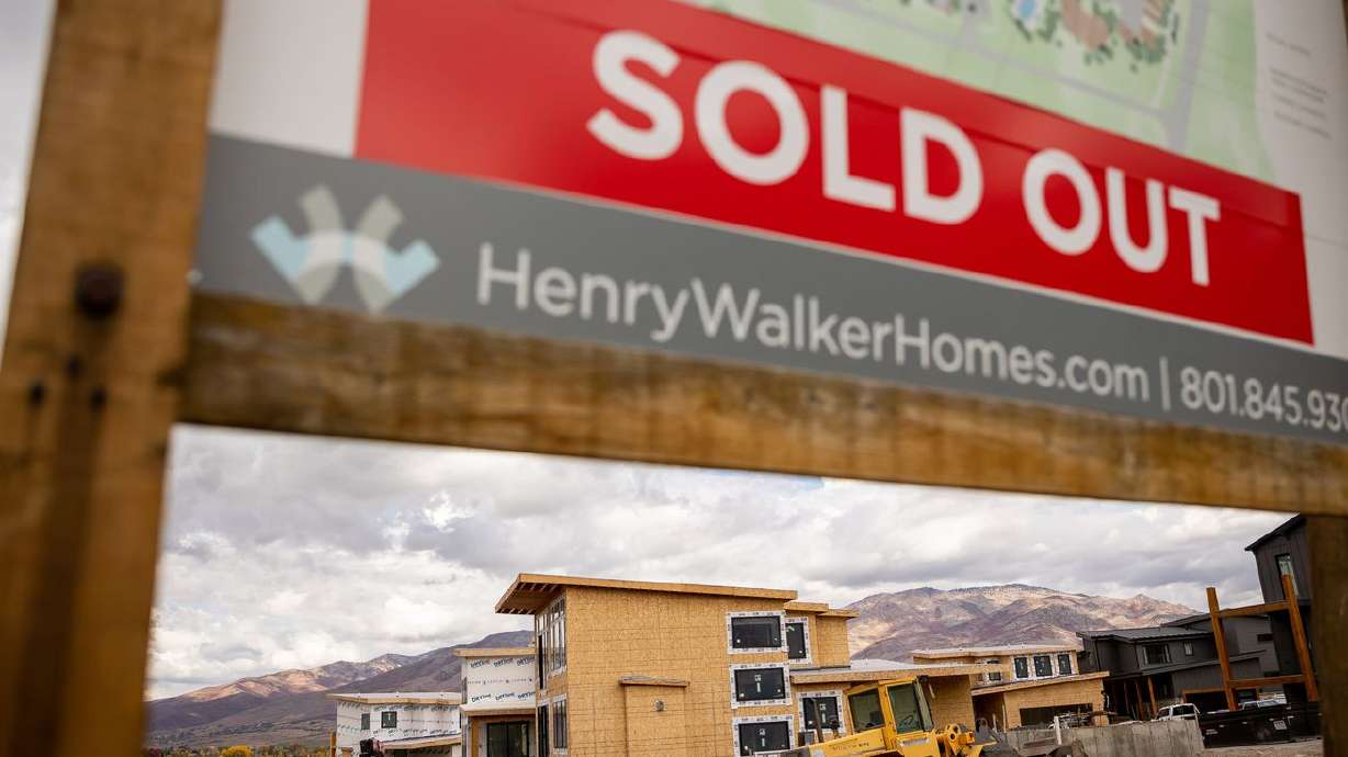 A new housing development in Huntsville, Weber County,
is under construction on Wednesday.