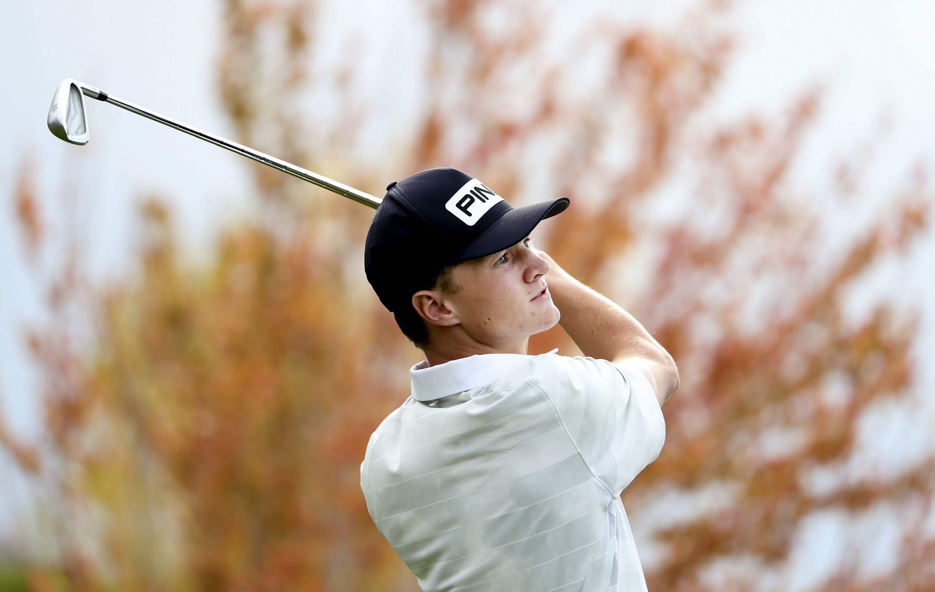 Morgan Schoolās Tanner Telford competes in the 3A boys state championships at Oquirrh Hills Golf Course in Tooele on Wednesday, Oct. 6, 2021.