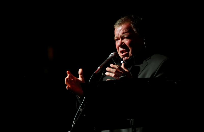 Actor William Shatner performs at The Canyon Club in Agoura, California October 24, 2013. Shatner, at age 90, is poised to become the oldest person ever to venture into space.