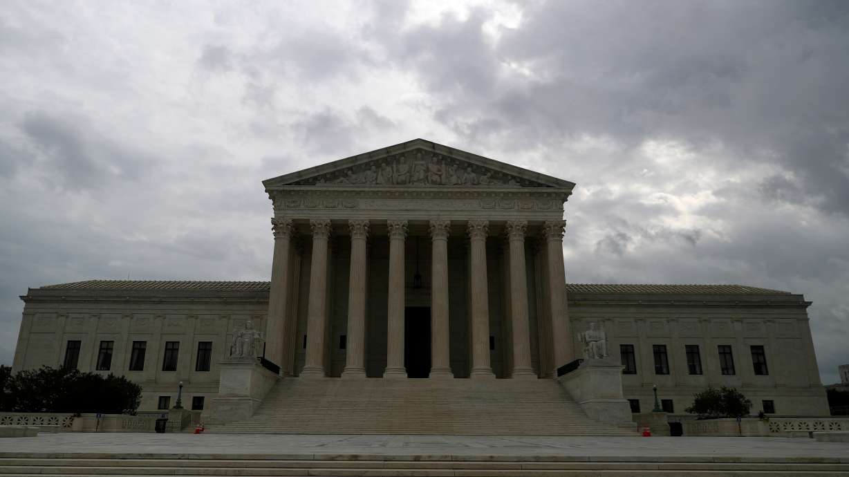 Storm clouds roll in over the U.S. Supreme Court in Washington on Sept. 1. Supreme Court justices on Wednesday leaned toward reinstating convicted Boston Marathon bomber Dzhokhar Tsarnaev's death sentence for his role in the 2013 attack that killed three people and wounded more than 260 others.