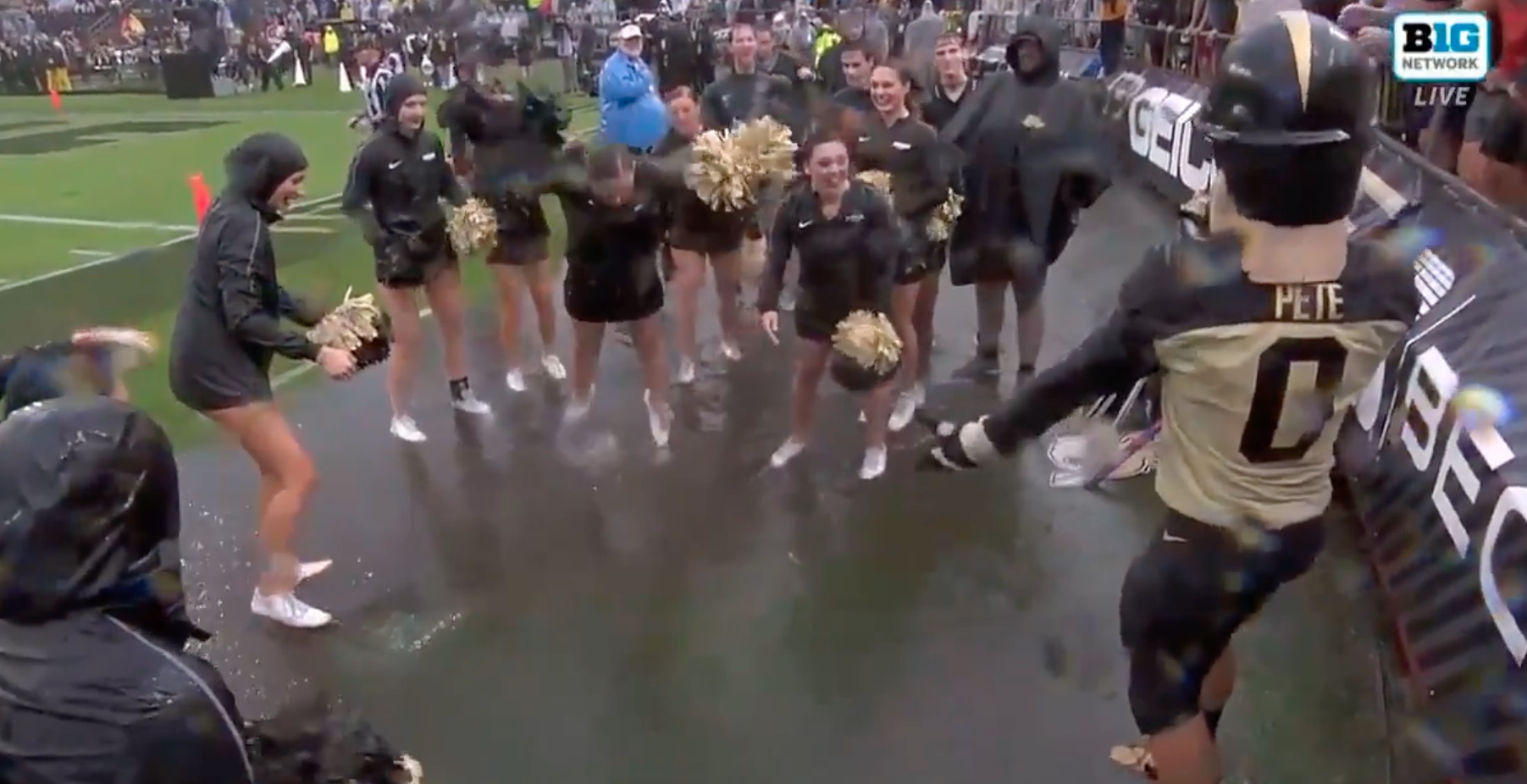 Belly-flopping into a pool hurts enough as it is. Yet, this brave cheerleader shows us all up by landing on solid ground.