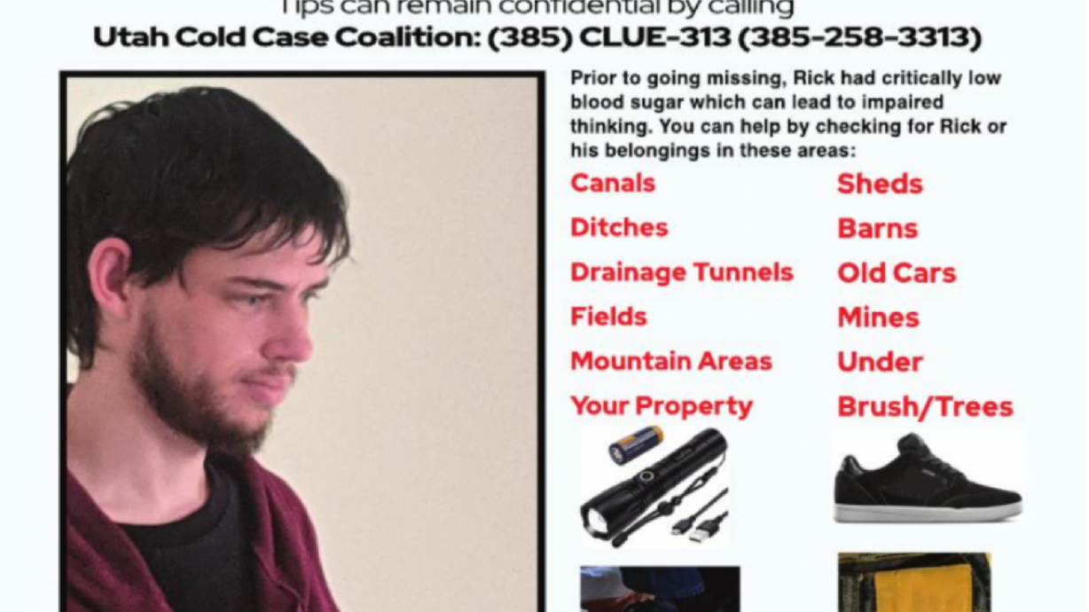 The Utah Cold Case Coalition announced a $10,000 reward for finding a missing Tooele man with diabetes.