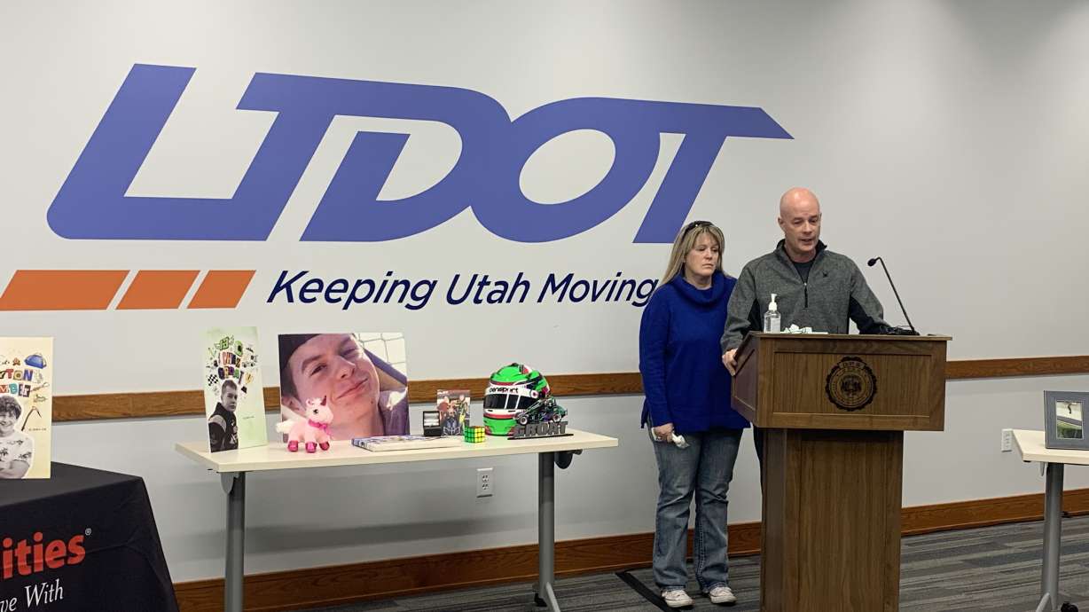 Chuck and Julie Groat talk about the loss of their son, Chaz, in a fatal crash. They asked teenage drivers to slow down and be more cautious on the roads in a press conference on Thursday.