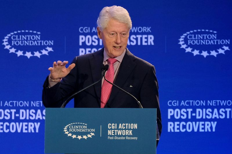 Former U.S. President Bill Clinton attends a meeting of the Clinton Global Initiative Action Network in San Juan, Puerto Rico Feb. 18, 2020.