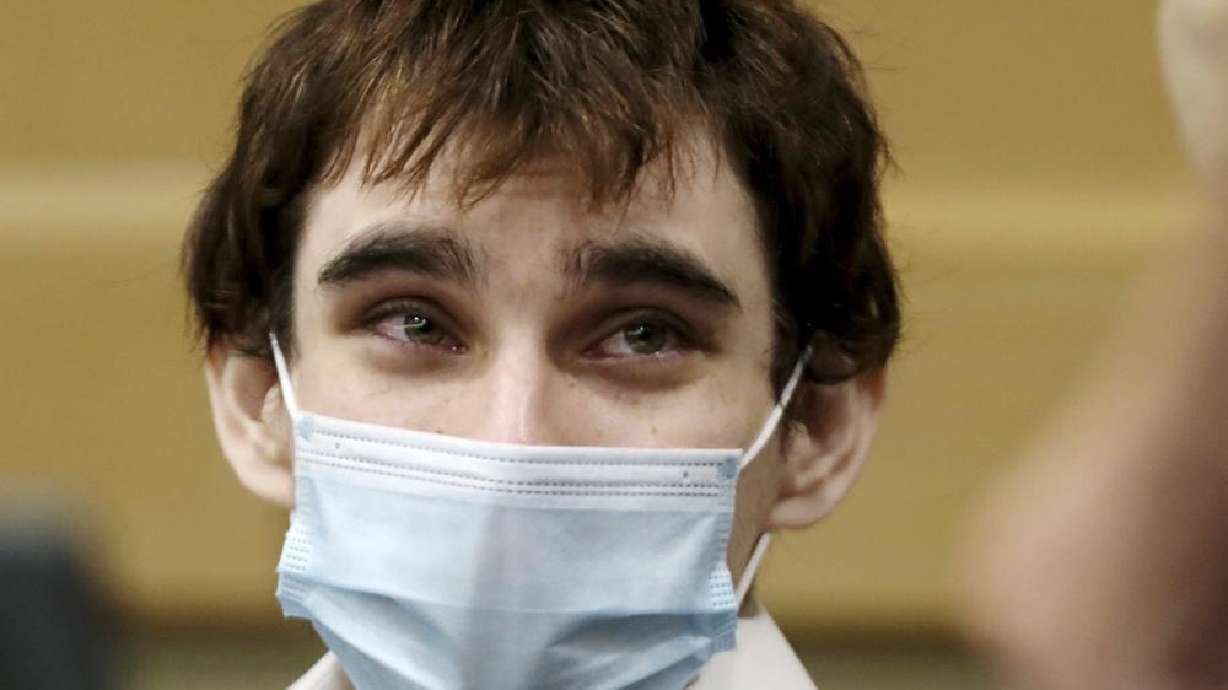 Parkland school shooter Nikolas Cruz looks up after crying during day two of jury selection in his trial at the Broward County Courthouse in Fort Lauderdale Florida, on Oct. 6, on four criminal counts stemming from his alleged attack on a Broward jail guard in November 2018. The lawyers for Cruz said Friday, that he plans to plead guilty to the 2018 massacre at a Parkland high school.