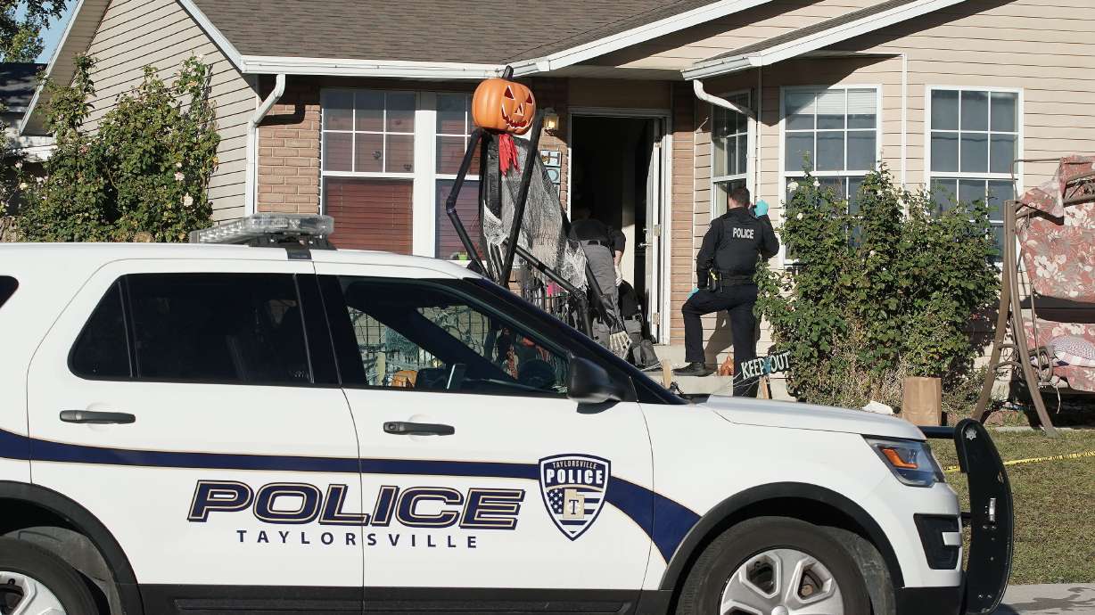 Taylorsville police investigate the killing of a woman with multiple gunshot wounds in Taylorsville on Sunday.