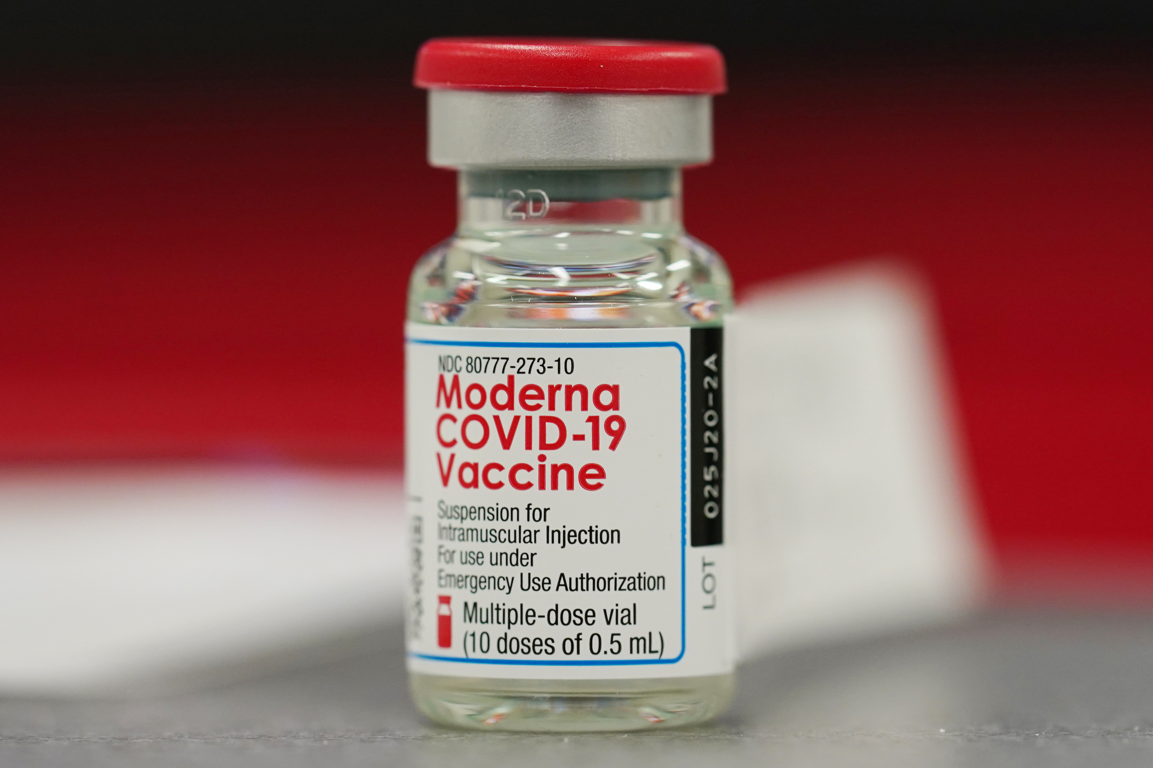 A Moderna vaccine is shown. Federal regulators are expected to authorize the mixing and matching of COVID-19 booster shots this week.