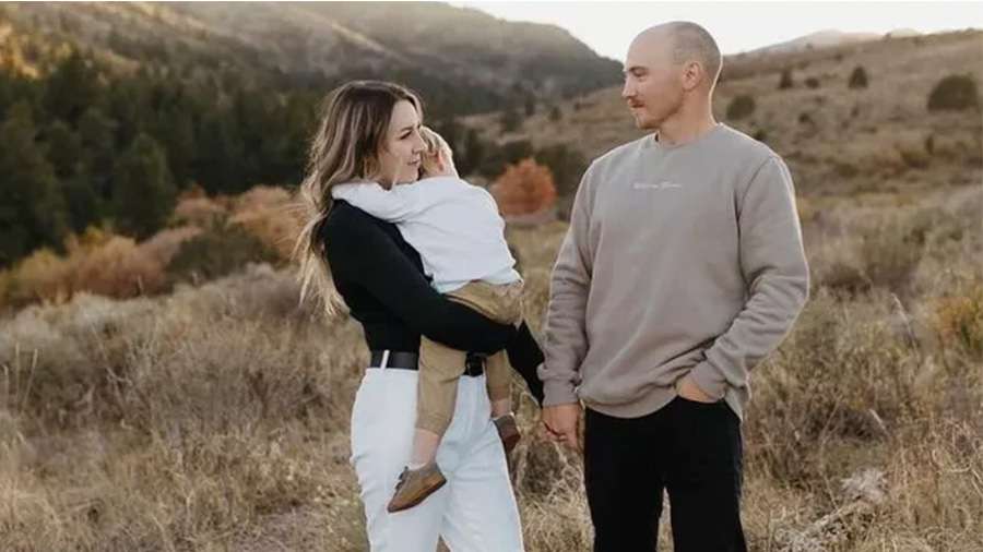 Tanner Chadwick with his wife and son.