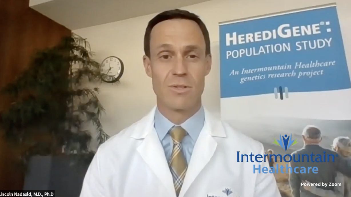 Dr. Lincoln Nadauld, vice president and chief of precision health and academics for Intermountain Healthcare, speaks about his team's recent discovery — the genetic underpinnings of vertigo, something that scientists have been looking for for decades, during a virtual press conference on Wednesday.