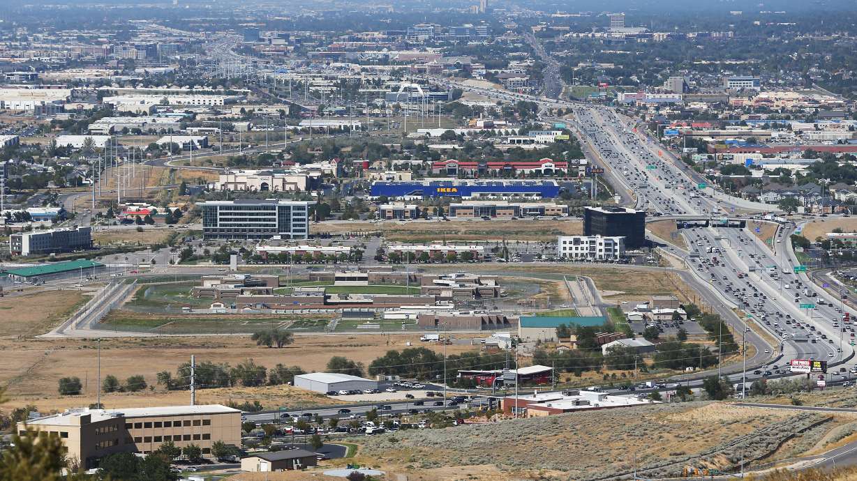 A view of the southern part of Draper from the Point of the Mountain on Friday, Sept. 11, 2020. Utah Transit Authority plans to create a bus rapid transit system in the area in the future.