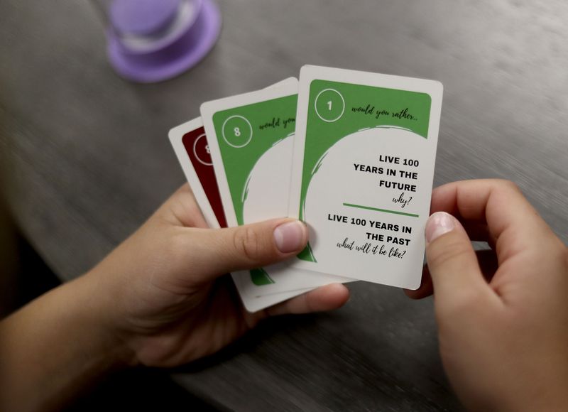 A game called You Know is played in the Wildcat Den at
Pahvant Elementary School in Richfield on Sept. 29. You Know helps refocus coordinators at Pahvant Elementary to
have meaningful conversations with the students.