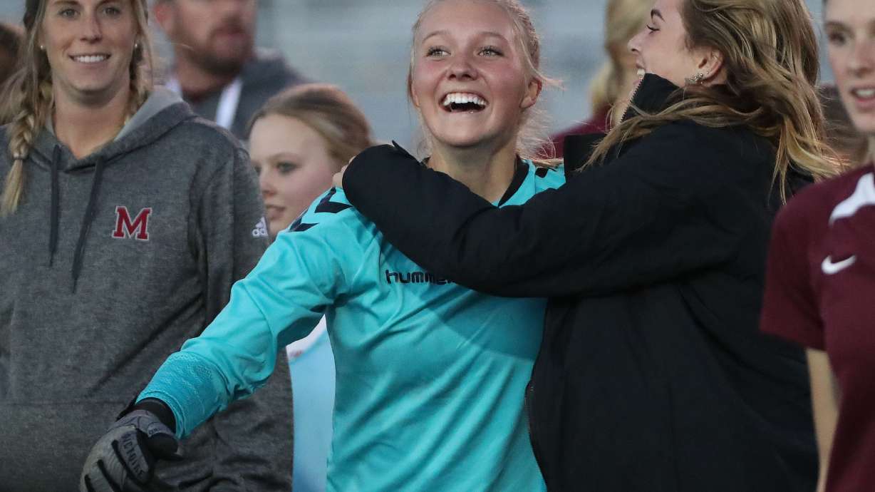 Morgan and RSL Academy play in the 3A girls soccer semifinals in Sandy on Thursday, Oct. 21, 2021. Morgan won 2-1.