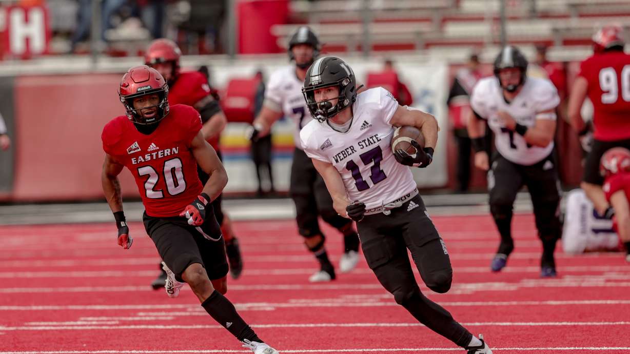 Weber State upset No. 2 Eastern Washington 35-34 on Oct. 23, 2021.
