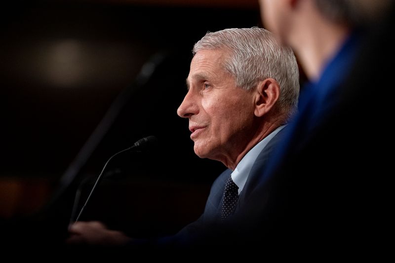 Anthony Fauci, director of the National Institute of Allergy and Infectious Diseases, speaks during a Senate Health, Education, Labor, and Pensions Committee hearing at the Dirksen Senate Office Building in Washington, D.C., on July 20.