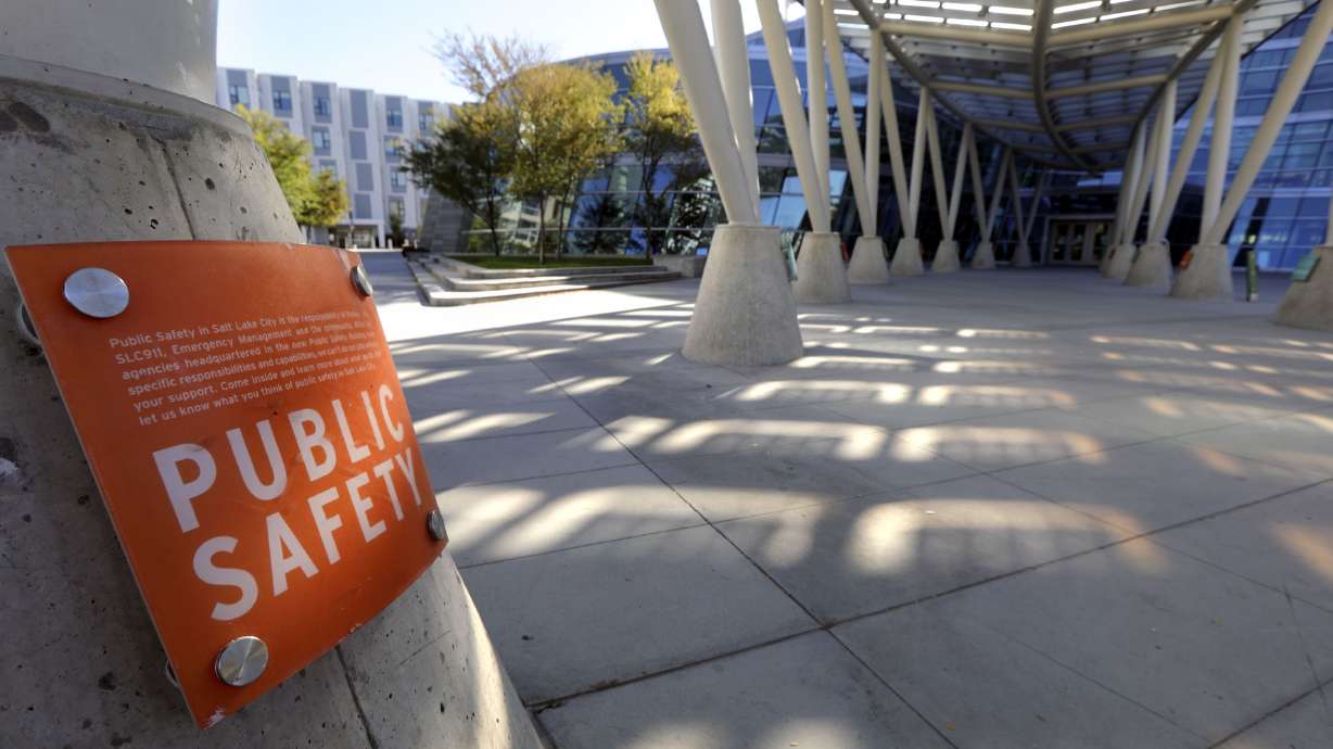 The Salt Lake City Public Safety Building is pictured on Oct. 21. An IT employee with the city was charged Monday with seven felonies accusing him of accessing restricted police information and damaging the safety and integrity of Salt Lake police "beyond measure."