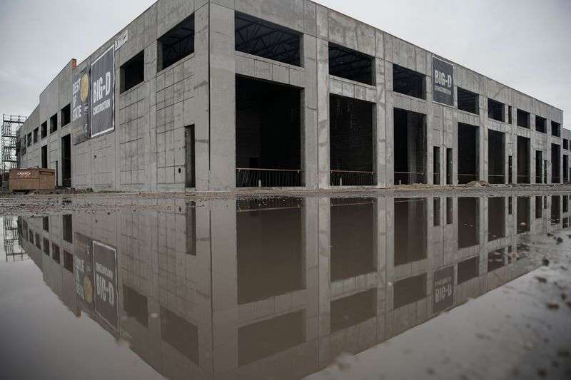 The exterior of Utah Transit Authority’s new Depot
District Clean Fuels Tech Center, which is under construction, is
pictured in Salt Lake City on Tuesday, Oct. 19.