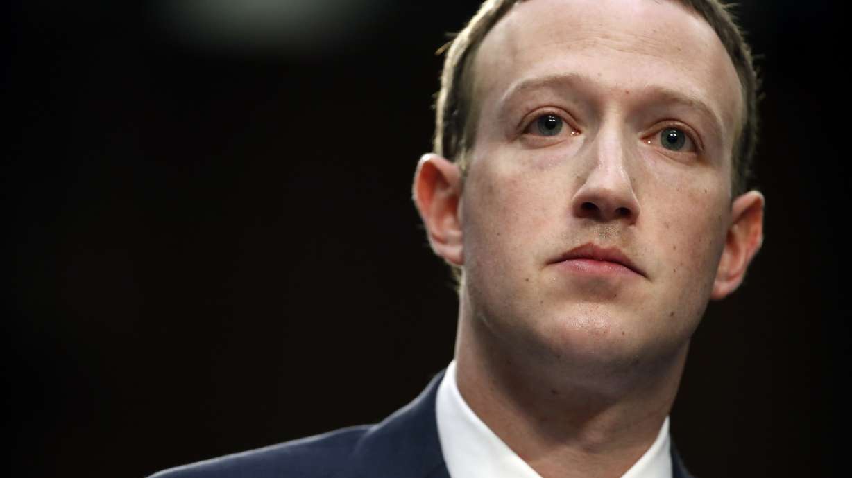 Facebook CEO Mark Zuckerberg testifies before a joint hearing of the Commerce and Judiciary Committees on Capitol Hill in Washington on April 10, 2018. In a letter sent to Zuckerberg last week, three senators asked the Facebook founder and executive for documentation about how the company enforces its ban on peer-to-peer firearm sales.