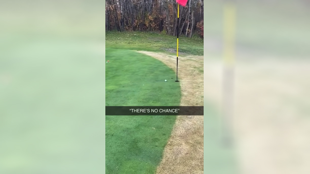 It's a long shot, but this man sets it up pretty well. As soon as he strikes the ball, the existential journey of emotional turbulence begins.