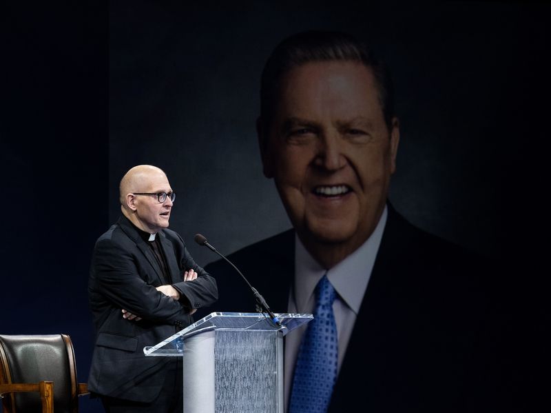 The Rev. Dr. Andrew Teal dedicated his forum address at
Brigham Young University to Elder Jeffrey R. Holland on Tuesday in Provo.