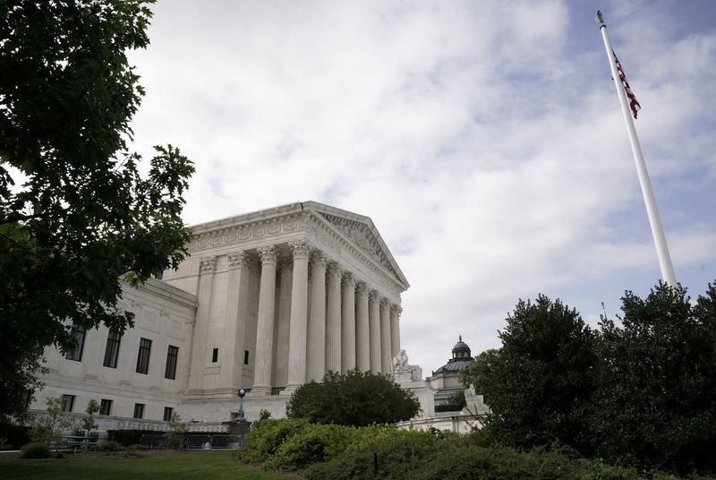 A general view of the U.S. Supreme Court building in Washington, D.C., June 25.