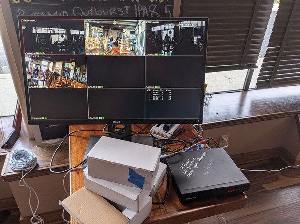 The installation of the camera inside the Union Taproom of the Yellowstone restaurant.