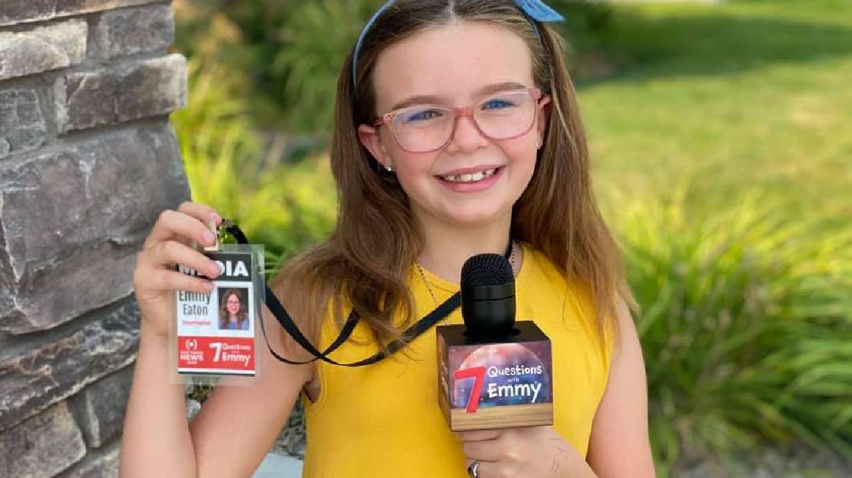 Emmy Eaton, an 8-year-old journalist from Idaho Falls, inspires many with her interviews.
