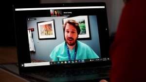 Dr. Andy Badke treats patients at Intermountain LDS Hospital’s pulmonary clinic.